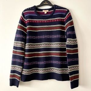 Colorful Brooks Brothers 100% Wool Fair Isle